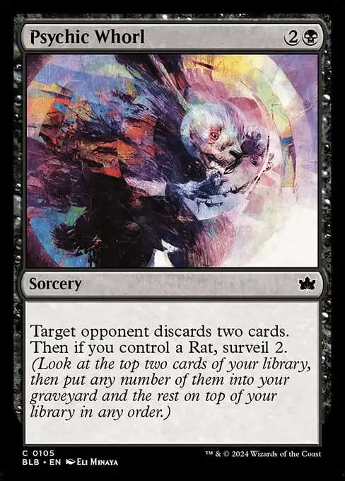 Magic The Gathering Bloomburrow Single Card Common Psychic Whorl 105 - ToyWiz Magic The Gathering Bloomburrow Single Card Common Psychic Whorl 105 - ToyWiz
