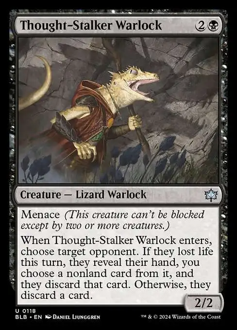 MtG Bloomburrow Uncommon Thought-Stalker Warlock #118