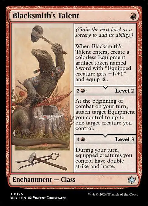 MtG Bloomburrow Uncommon Blacksmith's Talent #125