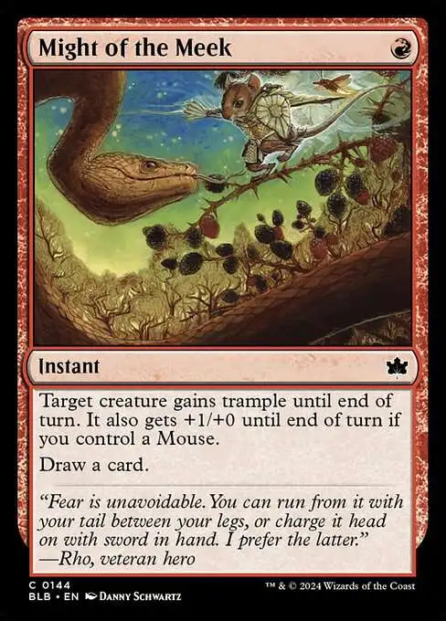 mtg bloomburrow mouse cards MtG Bloomburrow Common Veteran Guardmouse #237
