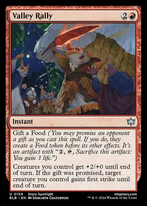 Magic The Gathering Bloomburrow Single Card Uncommon Valley Rally 159 -  ToyWiz