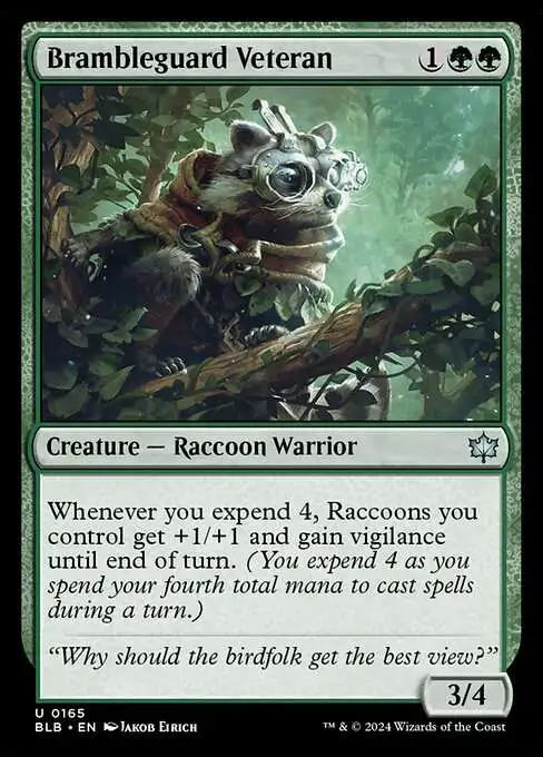 Magic The Gathering Bloomburrow Single Card Uncommon Brambleguard Veteran 165 - ToyWiz Magic The Gathering Bloomburrow Single Card Uncommon Brambleguard Veteran 165 - ToyWiz