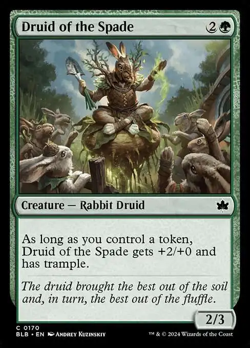 MtG Bloomburrow Common Druid of the Spade #170