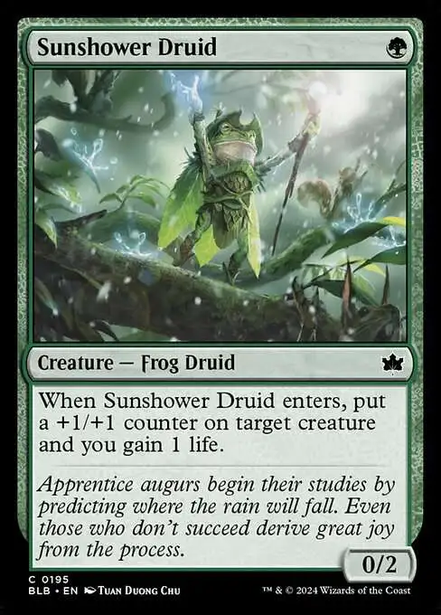 MtG Bloomburrow Common Sunshower Druid #195