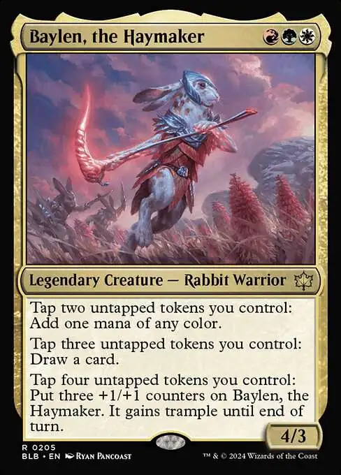 MtG Bloomburrow Rare Baylen, the Haymaker #205