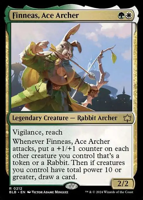 MtG Bloomburrow Rare Finneas, Ace Archer #212