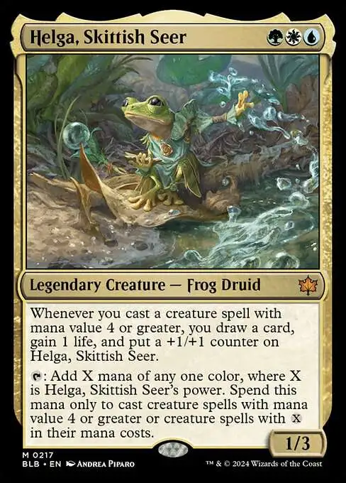 MtG Bloomburrow Mythic Rare Helga, Skittish Seer #217