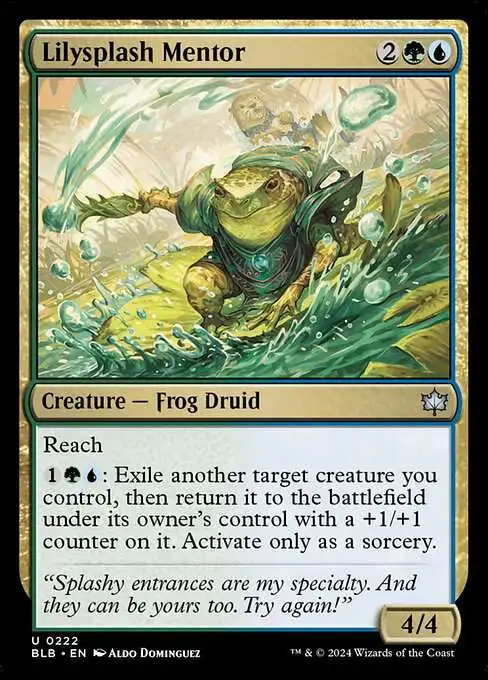MtG Bloomburrow Uncommon Lilysplash Mentor #222