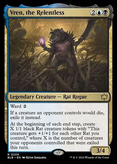 MtG Bloomburrow Rare Vren, the Relentless #239 MtG Bloomburrow Rare Vren, the Relentless #239