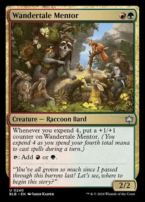 Magic The Gathering Bloomburrow Single Card Uncommon Wandertale Mentor 240 - ToyWiz Magic The Gathering Bloomburrow Single Card Uncommon Wandertale Mentor 240 - ToyWiz