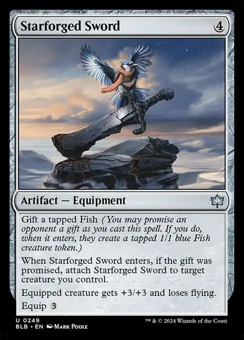 MtG Bloomburrow Uncommon Starforged Sword #249