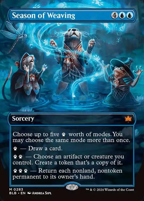 mtg bloomburrow card list price Magic The Gathering Single Mythic Rare Season of Weaving 283 Borderless You may choose the same mode more than once Ruthless Negotiation, Bloomburrow (BLB) Price