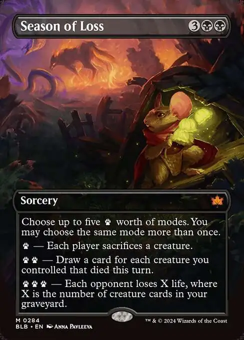 MtG Bloomburrow Mythic Rare Season of Loss #284 [Borderless FOIL]