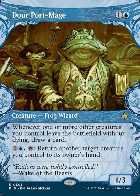Magic The Gathering Bloomburrow Single Card Rare Dour Port-Mage 303 Showcase - ToyWiz Magic The Gathering Bloomburrow Single Card Rare Dour Port-Mage 303 Showcase - ToyWiz