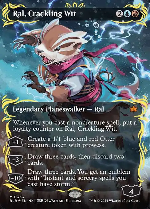 Magic The Gathering Bloomburrow Single Card Mythic Rare Ral, Crackling Wit  353 Raised Foil - ToyWiz