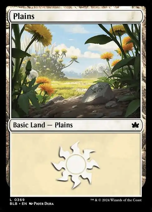 MtG Bloomburrow Common Plains #369 [Deck Land FOIL]
