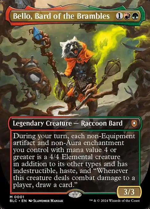 MtG Bloomburrow Commander Mythic Rare Bello, Bard of the Brambles #1 [Commander]