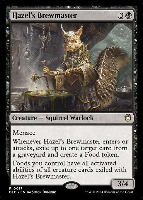MtG Bloomburrow Commander Rare Hazel's Brewmaster #17