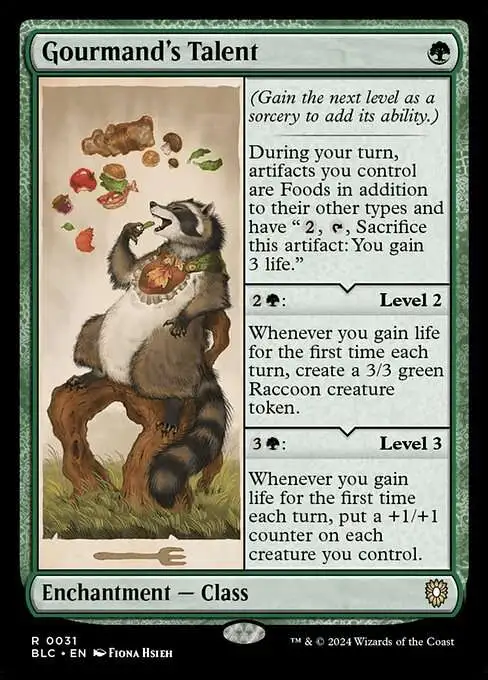 MtG Bloomburrow Commander Rare Gourmand's Talent #31