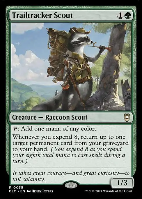 MtG Bloomburrow Commander Rare Trailtracker Scout #35