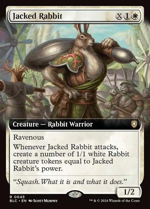 MtG Bloomburrow Commander Rare Jacked Rabbit #45 [Extended Art]