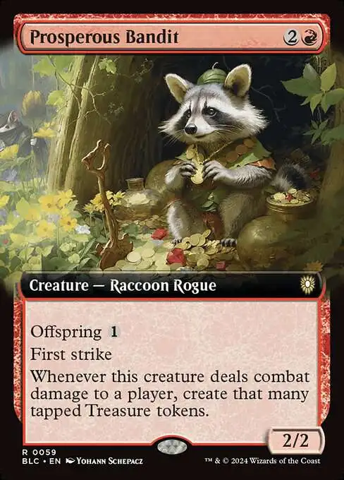 Magic The Gathering Bloomburrow Commander Single Card Rare Prosperous  Bandit 59 Extended Art - ToyWiz