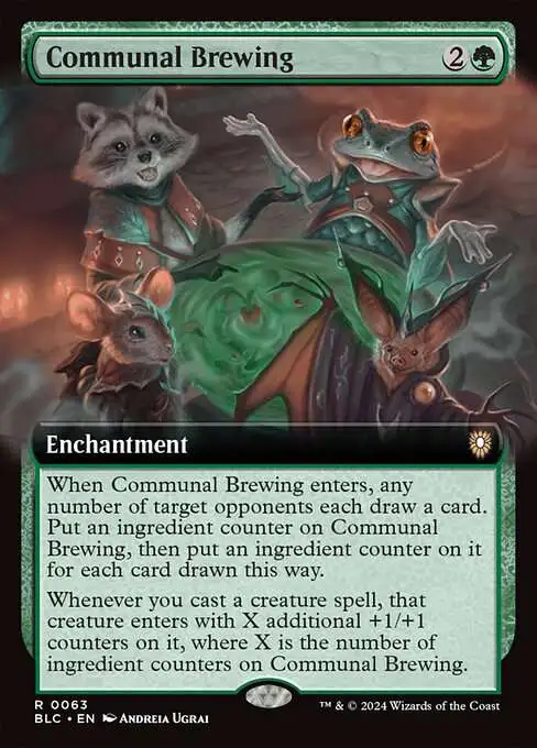 MtG Bloomburrow Commander Rare Communal Brewing #63 [Extended Art]