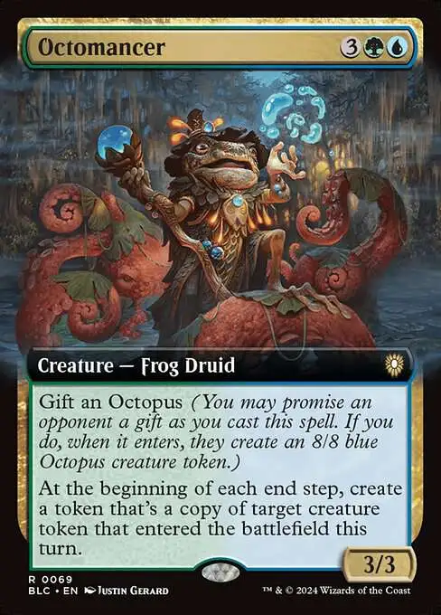 Magic The Gathering Bloomburrow Commander Single Card Rare Octomancer 69  Extended Art - ToyWiz