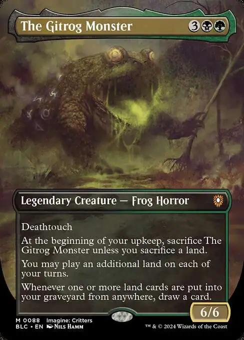 MtG Bloomburrow Commander Mythic Rare The Gitrog Monster #88 [Borderless]