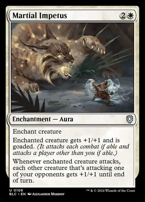 MtG Bloomburrow Commander Uncommon Martial Impetus #108