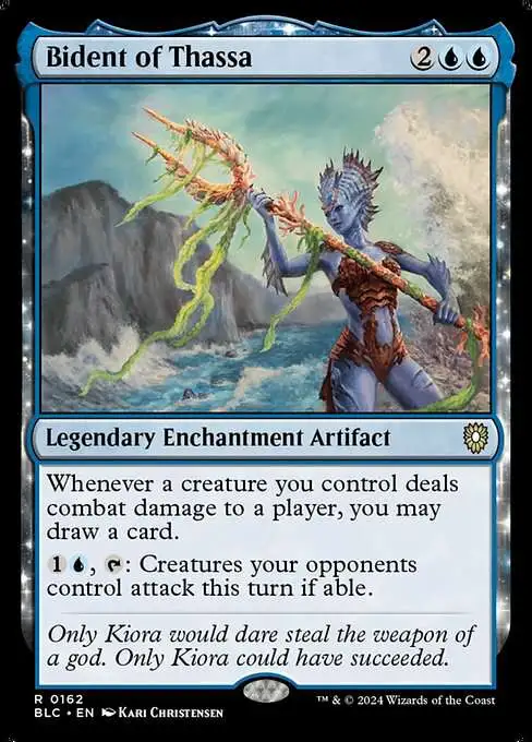 Magic The Gathering Bloomburrow Commander Single Card Rare Bident of Thassa  162 - ToyWiz