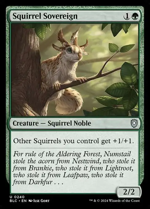 MtG Bloomburrow Commander Uncommon Squirrel Sovereign #240