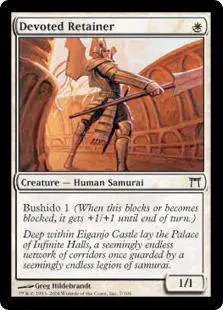 MtG Champions of Kamigawa Common Devoted Retainer #7 [Lightly Played]