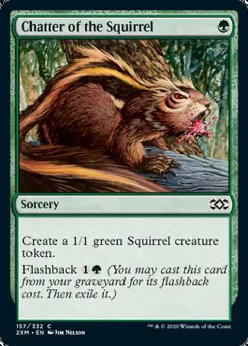 MtG Double Masters Common Foil Chatter of the Squirrel #157