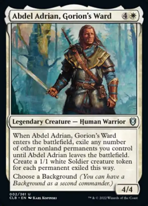 MtG Trading Card Game Commander Legends: Dungeons & Dragons Battle For Baldur's Gate Uncommon FOIL Abdel Adrian, Gorion's Ward #2