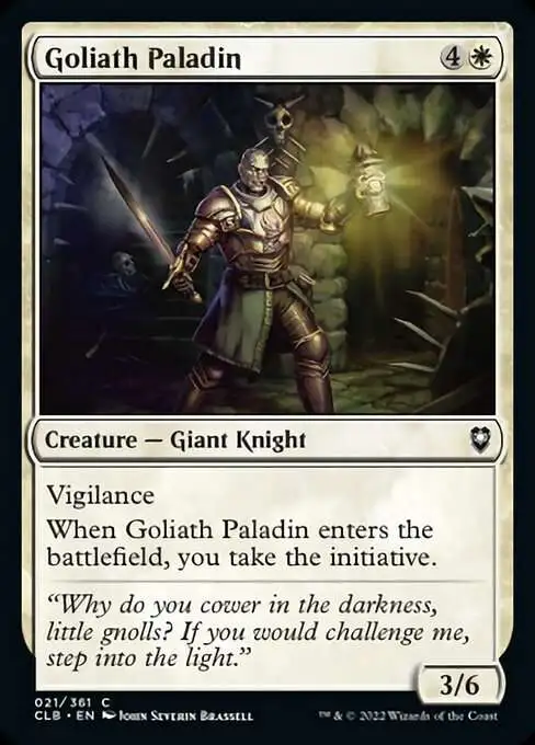 MtG Trading Card Game Commander Legends: Dungeons & Dragons Battle For Baldur's Gate Common Goliath Paladin #21