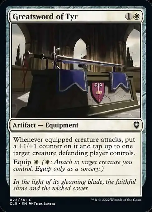 Magic The Gathering Trading Card Game Commander Legends Dungeons Dragons Battle For Baldurs Gate Single Card Common Greatsword of Tyr 22 FOIL - ToyWiz Magic The Gathering Trading Card Game Commander Legends Dungeons Dragons Battle For Baldurs Gate Single Card Common Greatsword of Tyr 22 FOIL - ToyWiz