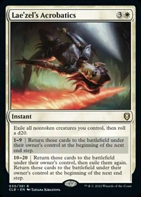 MtG Trading Card Game Commander Legends: Dungeons & Dragons Battle For Baldur's Gate Rare Foil Lae'zel's Acrobatics #30