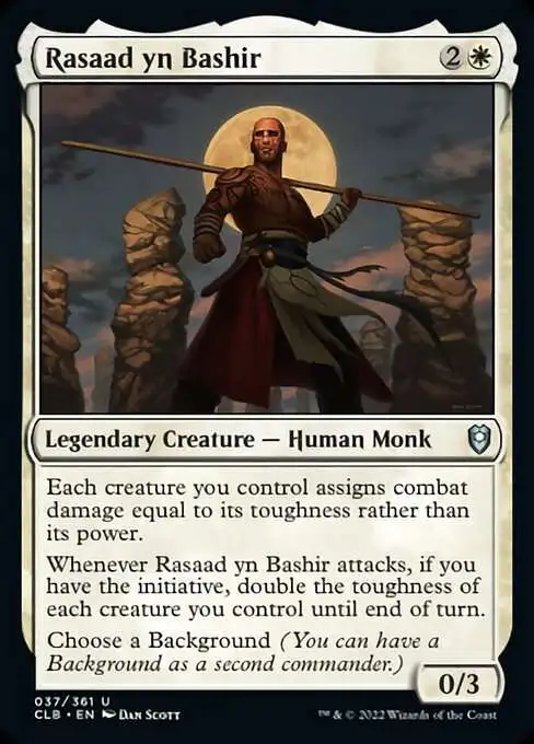 MtG Trading Card Game Commander Legends: Dungeons & Dragons Battle For Baldur's Gate Uncommon Rasaad yn Bashir #37