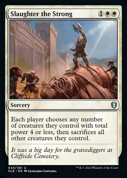 Magic The Gathering Trading Card Game Commander Legends Dungeons Dragons Battle For Baldurs Gate Single Card Uncommon Slaughter the Strong 43 - ToyWiz Magic The Gathering Trading Card Game Commander Legends Dungeons Dragons Battle For Baldurs Gate Single Card Uncommon Slaughter the Strong 43 - ToyWiz