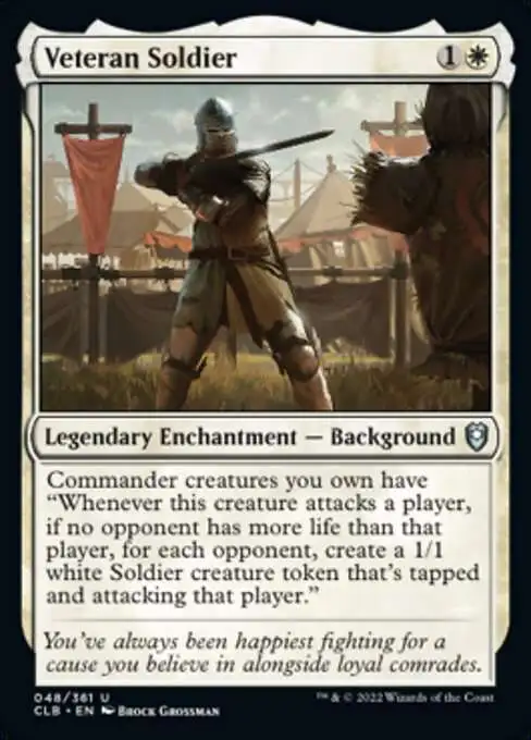 MtG Trading Card Game Commander Legends: Dungeons & Dragons Battle For Baldur's Gate Uncommon Veteran Soldier #48