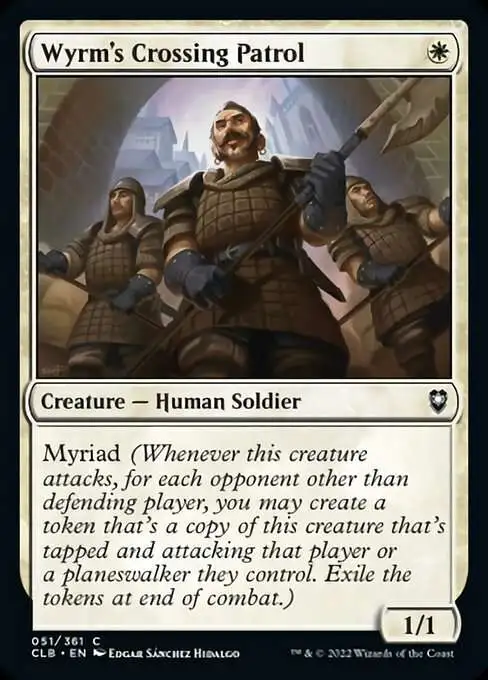 MtG Trading Card Game Commander Legends: Dungeons & Dragons Battle Common Wyrm's Crossing Patrol #51