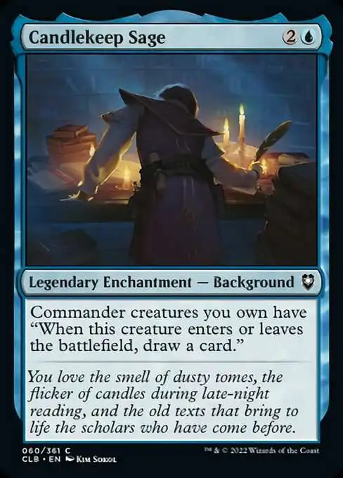 MtG Trading Card Game Commander Legends: Dungeons & Dragons Battle For Baldur's Gate Common Candlekeep Sage #60