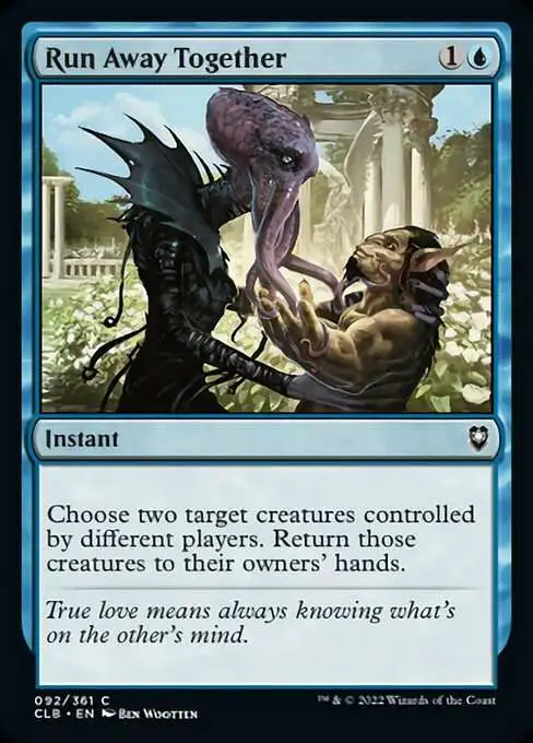 MtG Trading Card Game Commander Legends: Dungeons & Dragons Battle For Baldur's Gate Common Foil Run Away Together #92