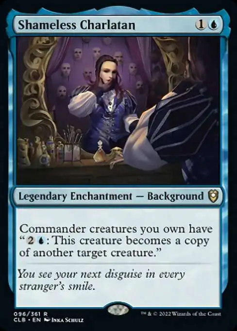 MtG Trading Card Game Commander Legends: Dungeons & Dragons Battle For Baldur's Gate Rare Foil Shameless Charlatan #96