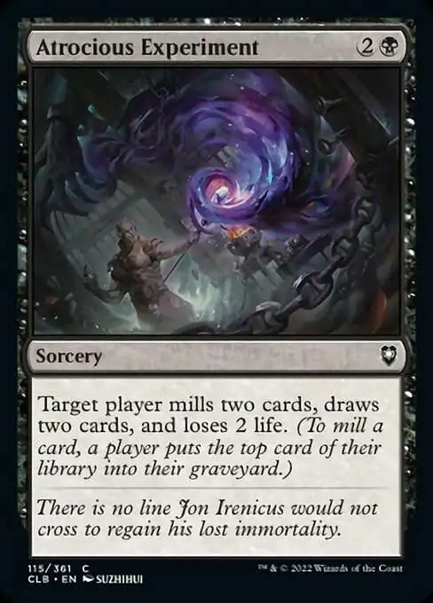 MtG Trading Card Game Commander Legends: Dungeons & Dragons Battle Common Atrocious Experiment #115