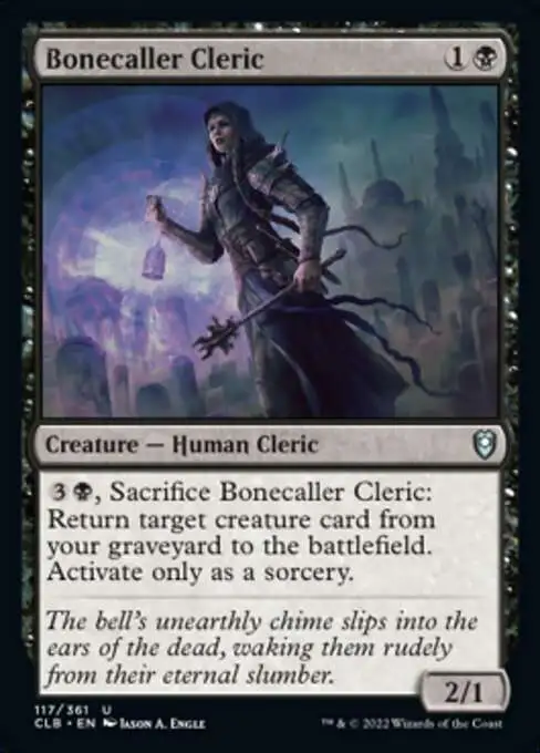 MtG Trading Card Game Commander Legends: Dungeons & Dragons Battle For Baldur's Gate Uncommon FOIL Bonecaller Cleric #117