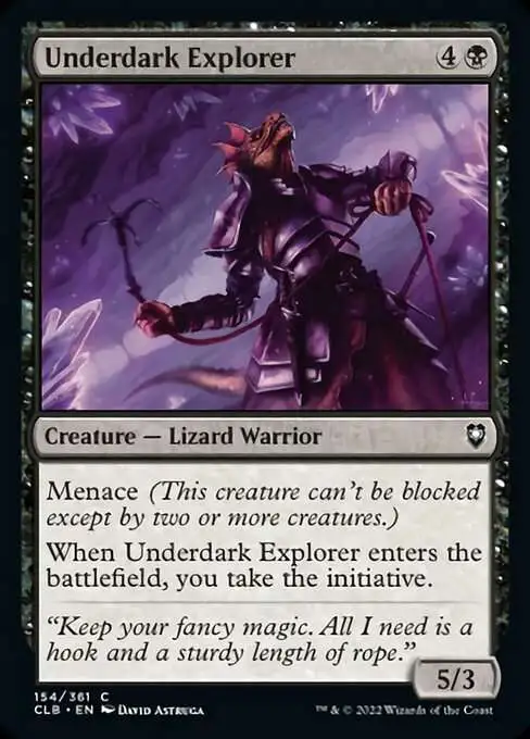 Magic The Gathering Trading Card Game Commander Legends Dungeons Dragons  Battle Single Card Common Underdark Explorer 154 FOIL - ToyWiz