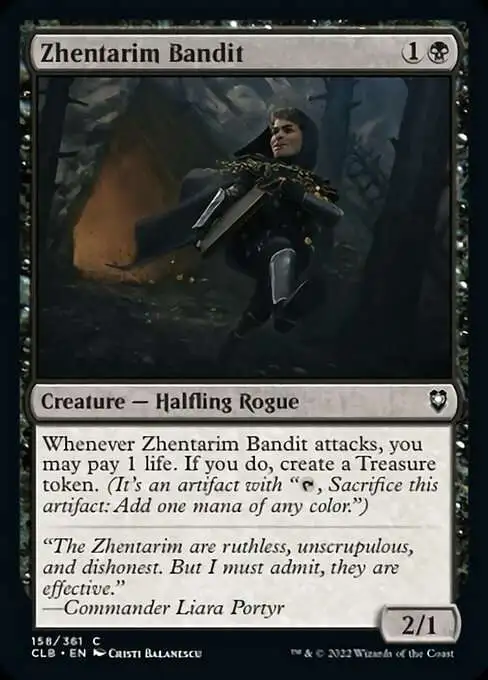 MtG Trading Card Game Commander Legends: Dungeons & Dragons Battle Common Zhentarim Bandit #158