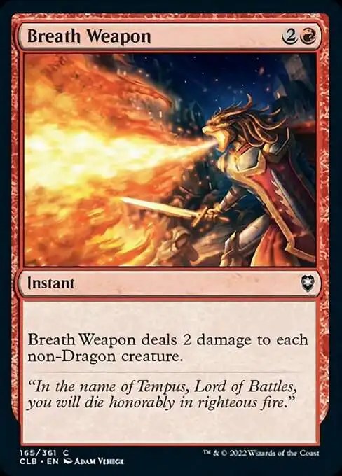 MtG Trading Card Game Commander Legends: Dungeons & Dragons Battle Common Breath Weapon #165